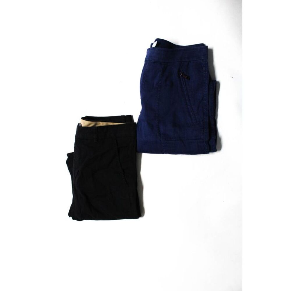 Vince Womens Solid Tapered Flat Front Cargo Style Pants Black Size 2/4 Lot 2